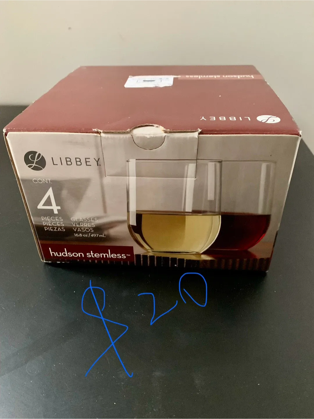 Libbey Hudson Stemless Glasses, Set of 4