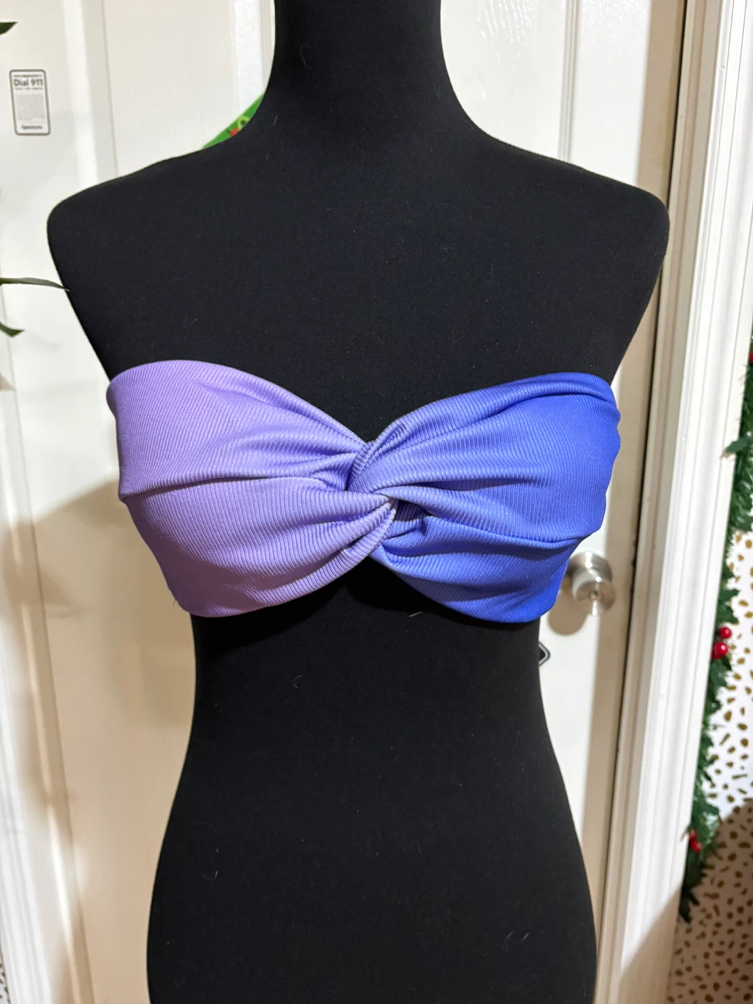 Zaful Ombre Twist Bandeau Bikini Set - photo 3
