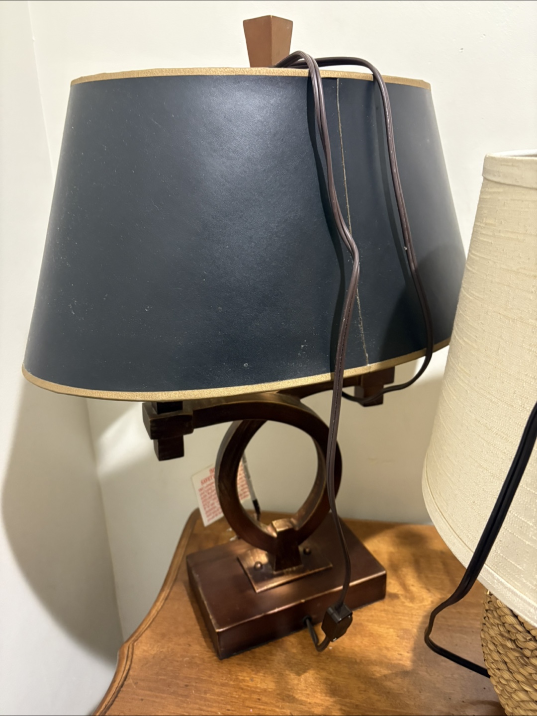 Table Lamp with Dark Shade