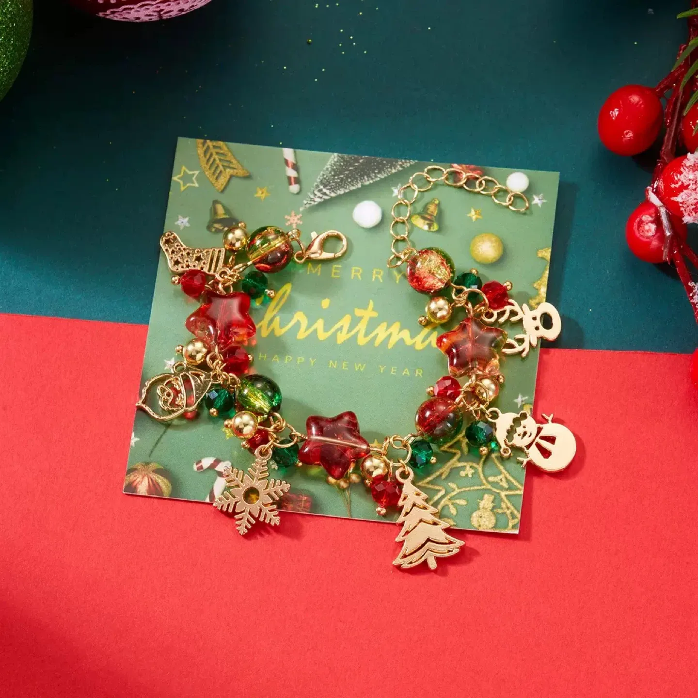 Christmas Charm Bracelet in Box