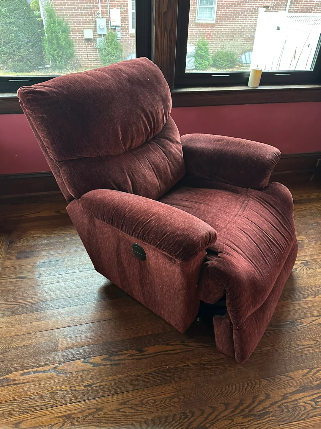 Set of 2 Burgundy  Electric Recliner Chair - photo 4