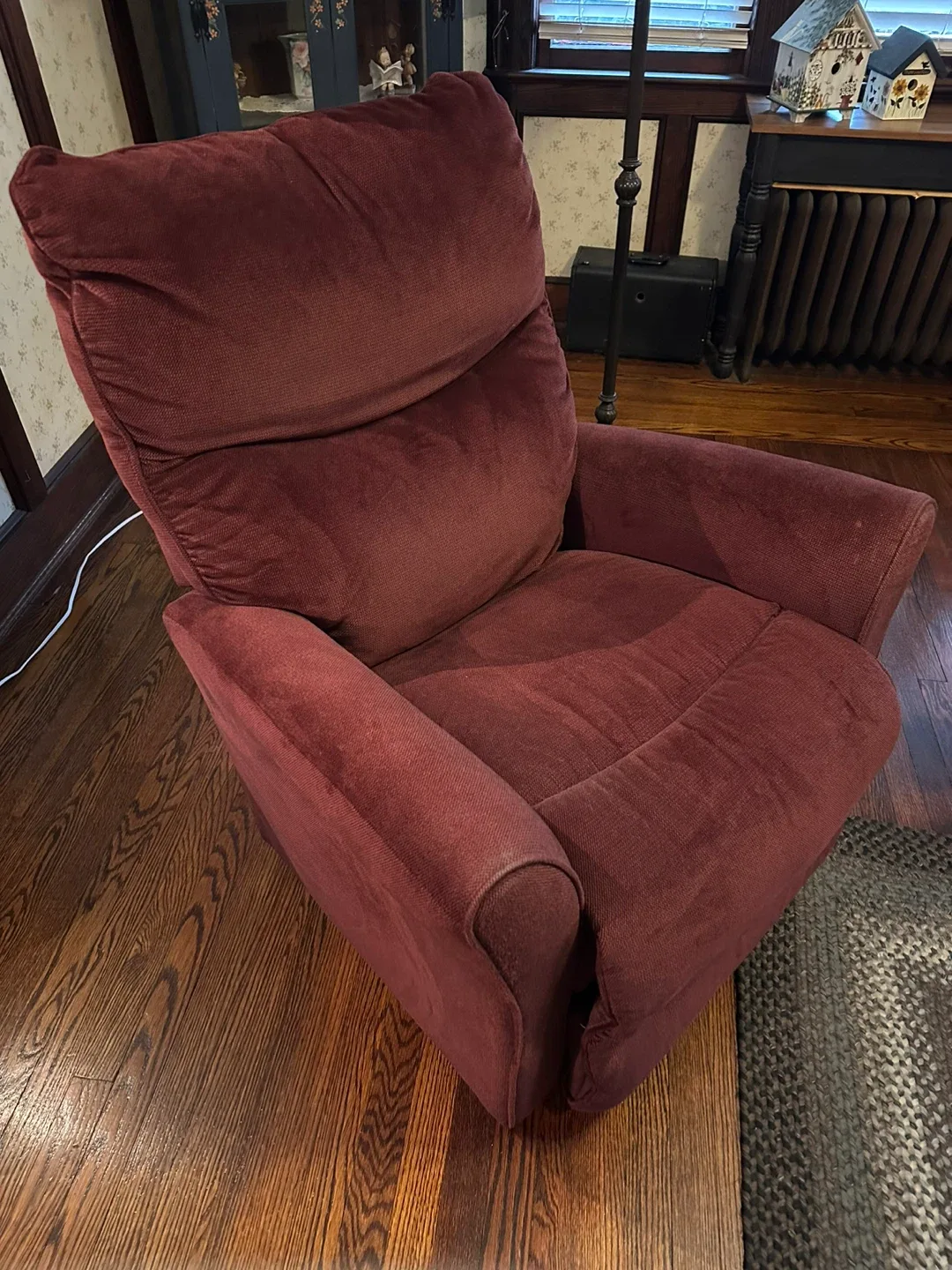 Set of 2 Burgundy  Electric Recliner Chair