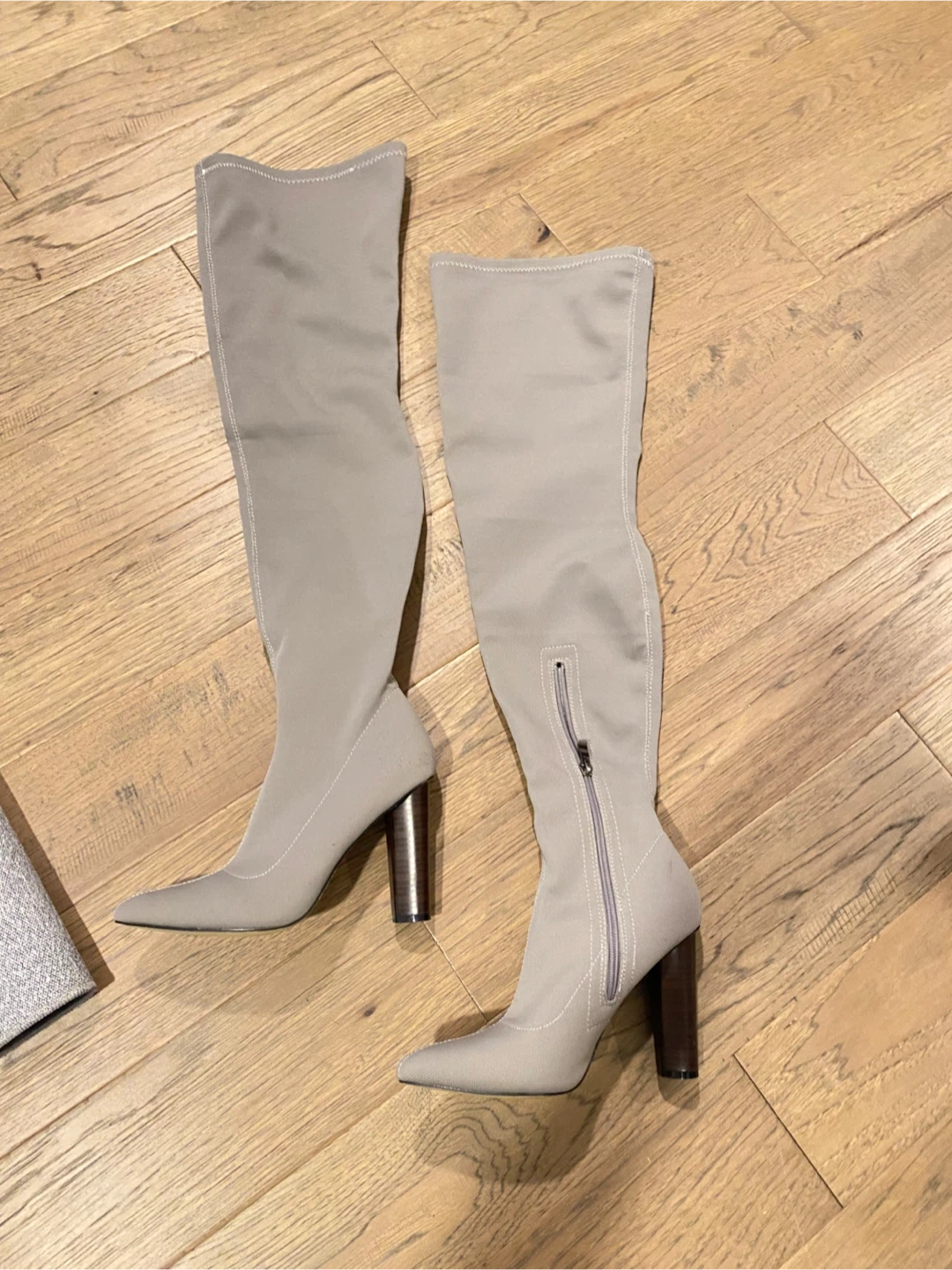 Over-the-knee Boots, Grey, Size 7.5 - photo 2