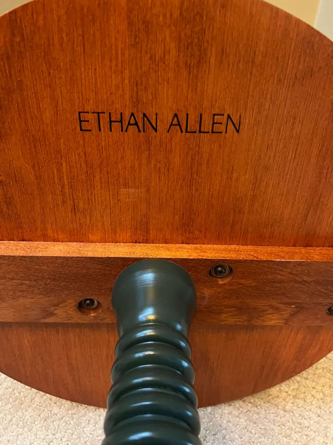 Vintage Ethan Allen Wooden Accent Table image indicator(7)