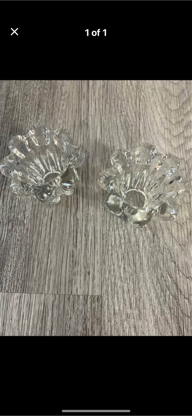 Crystal Flower Napkin Rings (Set of 2)