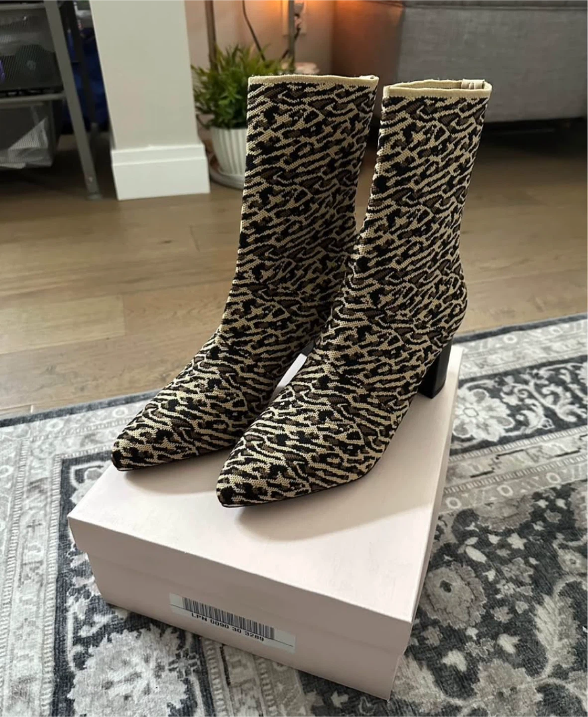 BRAND NEW Animal Print Heeled Ankle Boots - Size 8 - photo 2