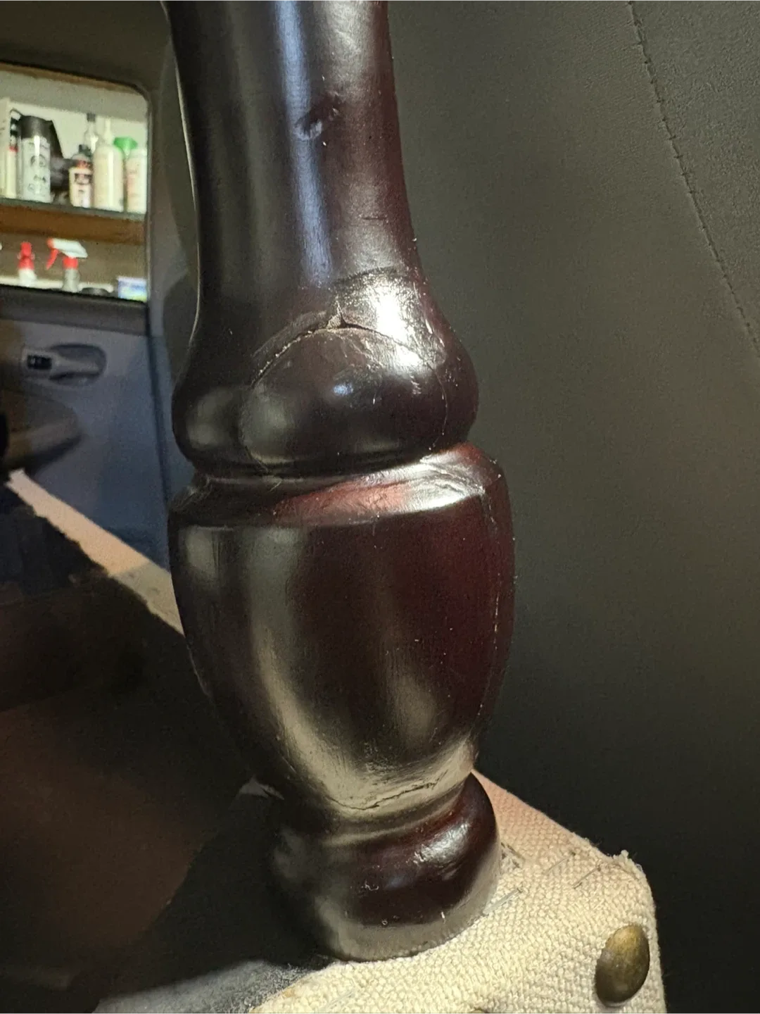 HOLIDAY DEAL! 🪑 Upholstered Linen Bench – Espresso + Brass Trim image indicator(3)