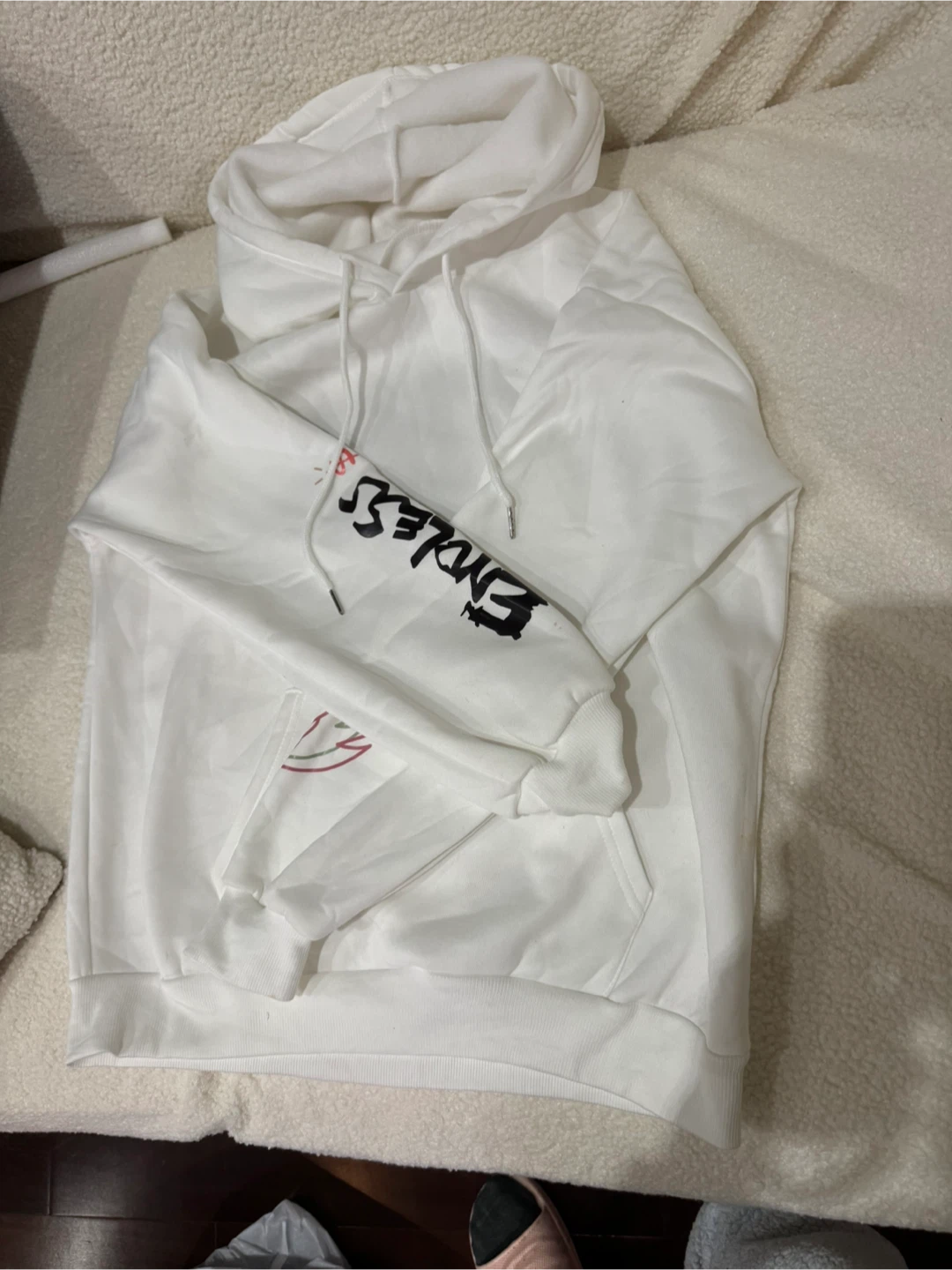 White Graphic Hoodie 12-16 years - photo 2