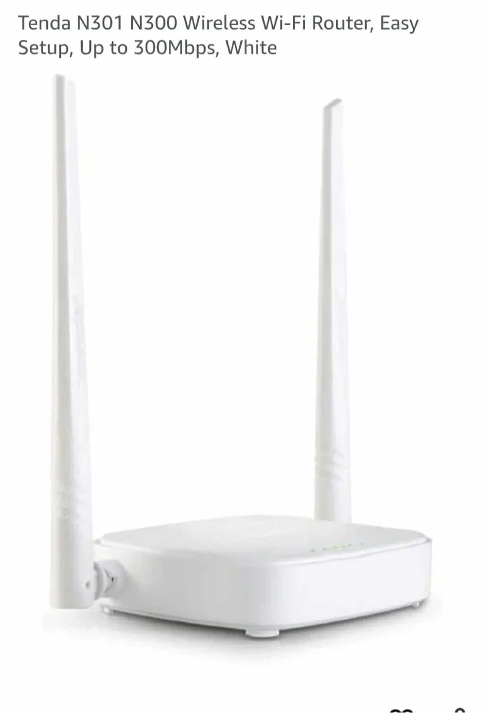 Tenda N301 N300 Wireless Wi-Fi Router, Easy Setup, Up to 300Mbp