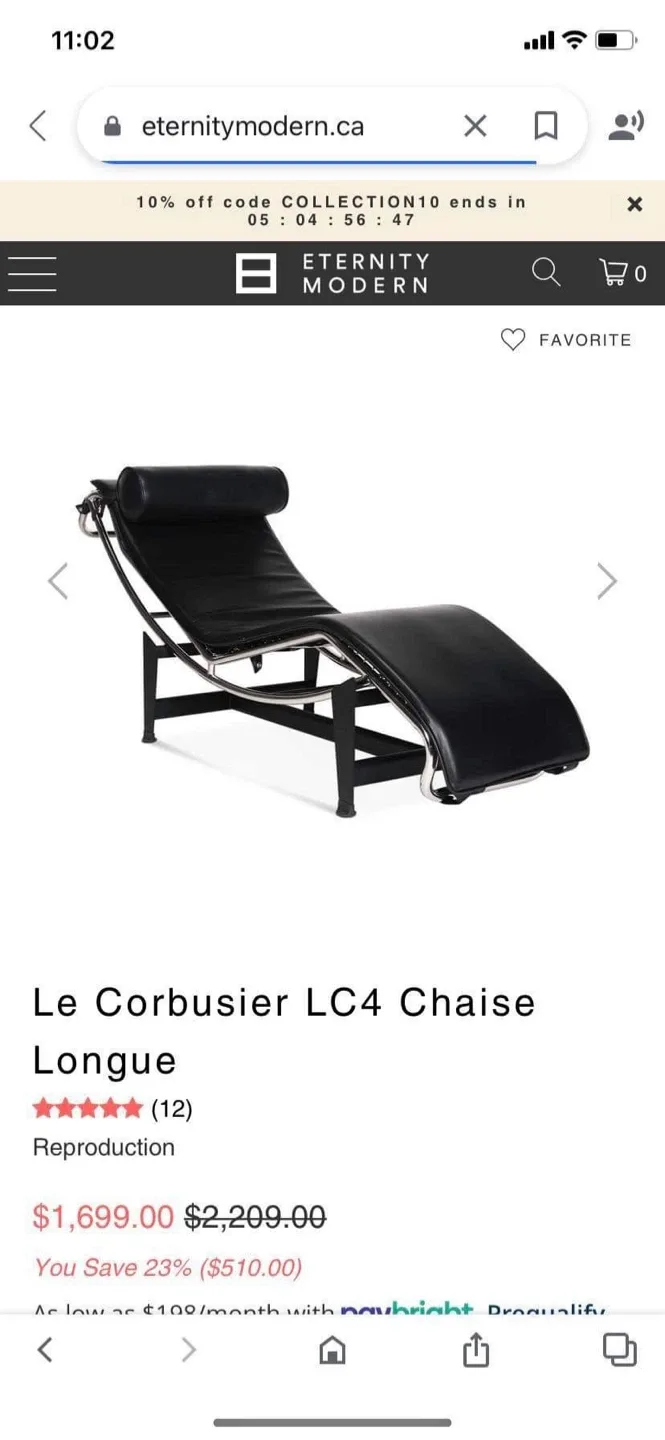 Le Corbusier LC4 Chaise Longue