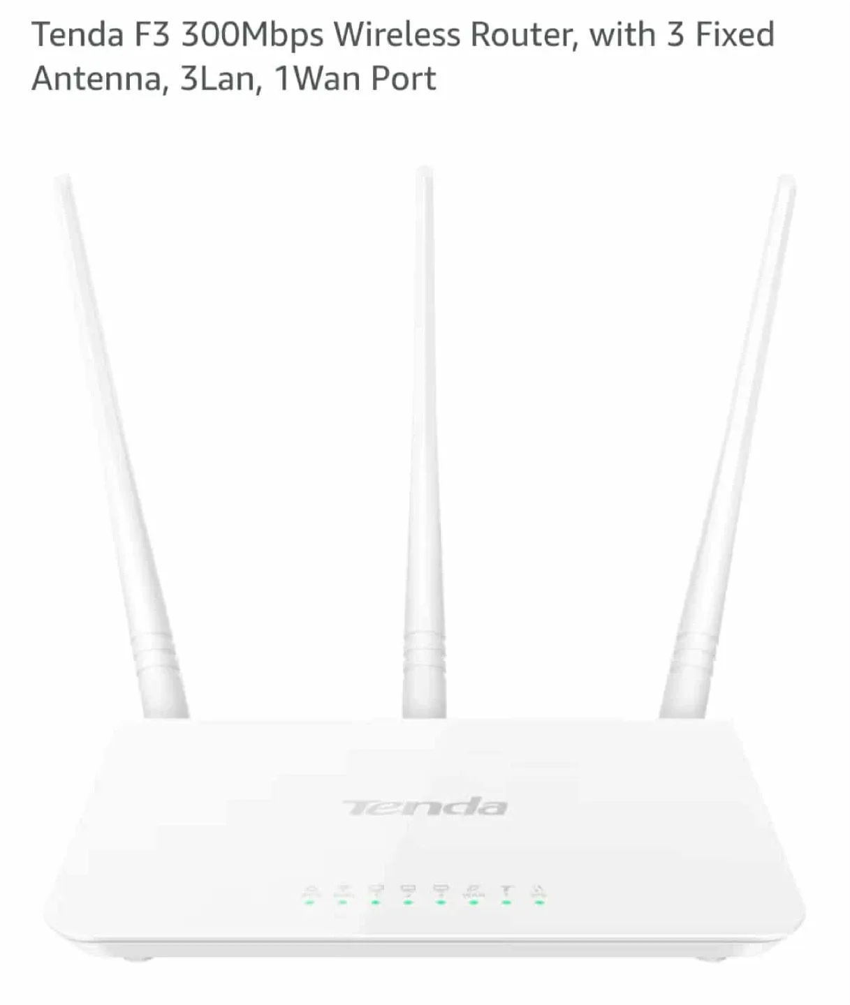 Tenda F3 300Mbps Wireless Router, with 3 Fixed Antenna, 3Lan