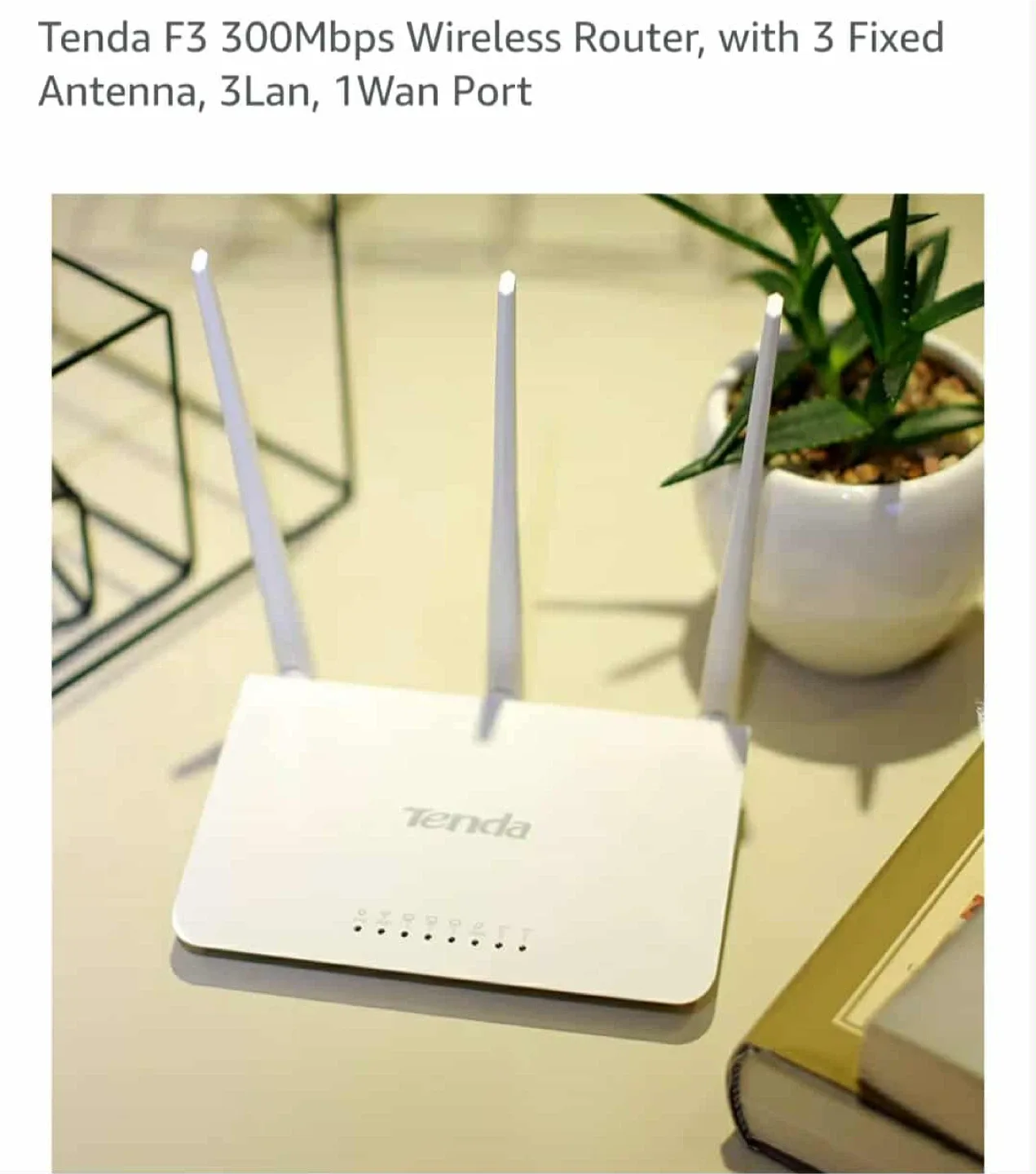 Tenda F3 300Mbps Wireless Router, with 3 Fixed Antenna, 3Lan image indicator(2)