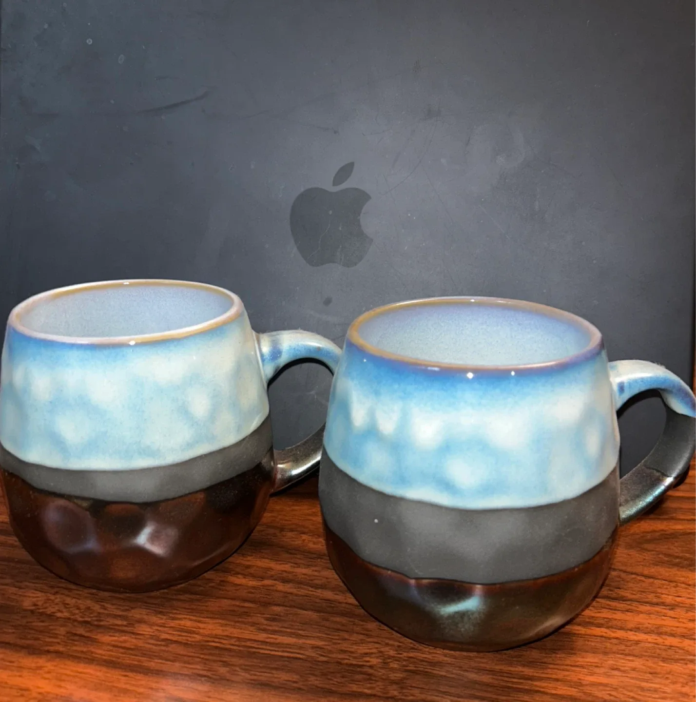 Handmade Ceramic Mug - Blue/Brown