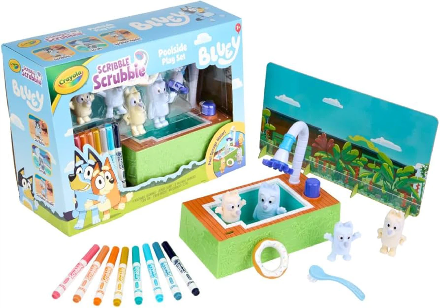 Crayola Scribble Scrubbie Bluey Poolside Playset - New! - photo 5