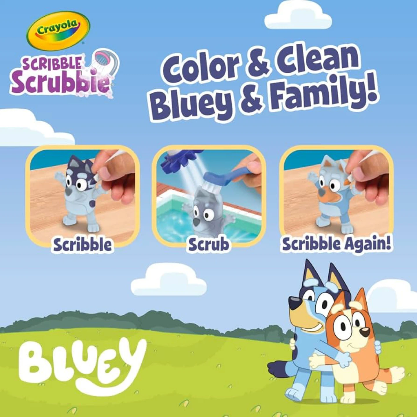 Crayola Scribble Scrubbie Bluey Poolside Playset - New! - photo 3