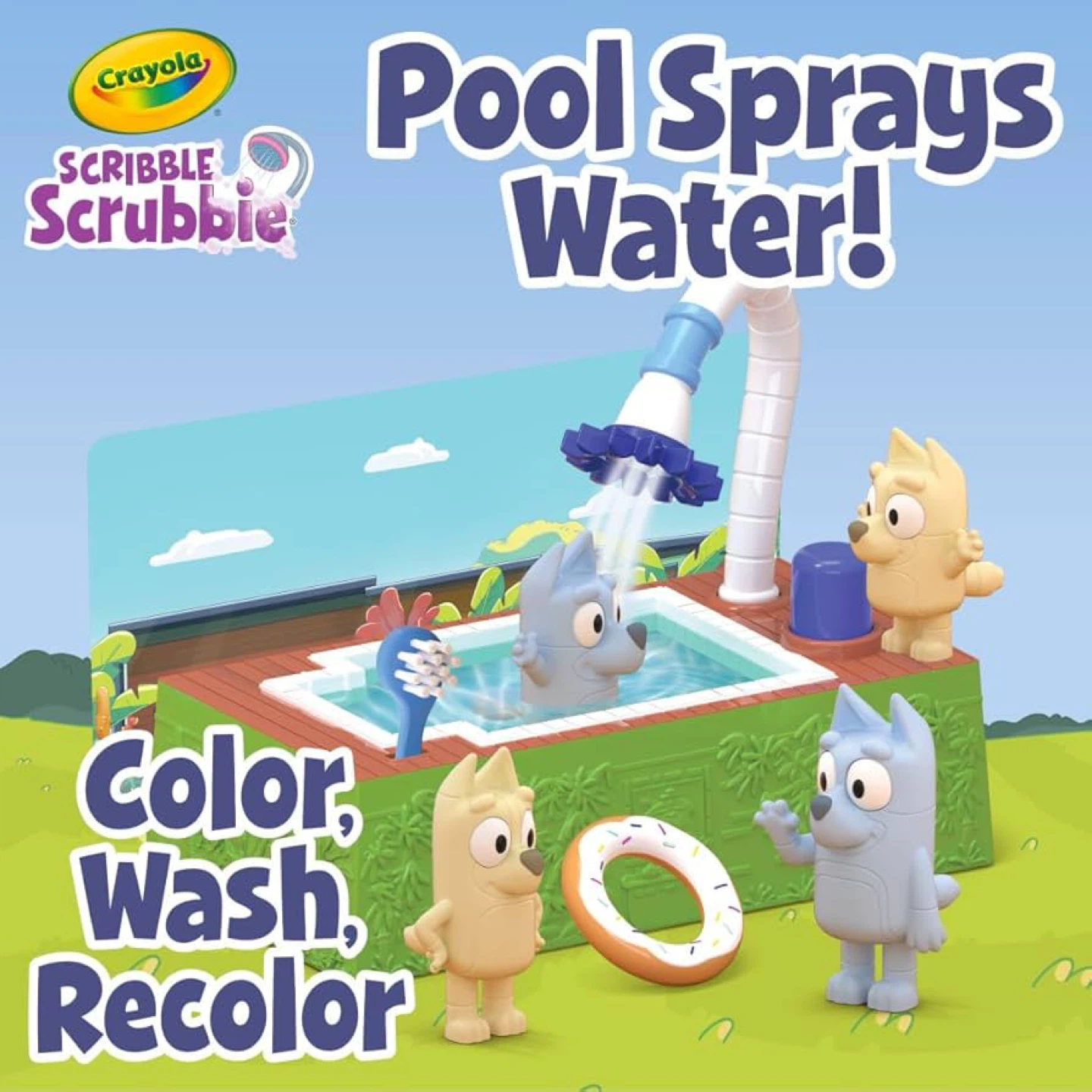Crayola Scribble Scrubbie Bluey Poolside Playset - New! - photo 4