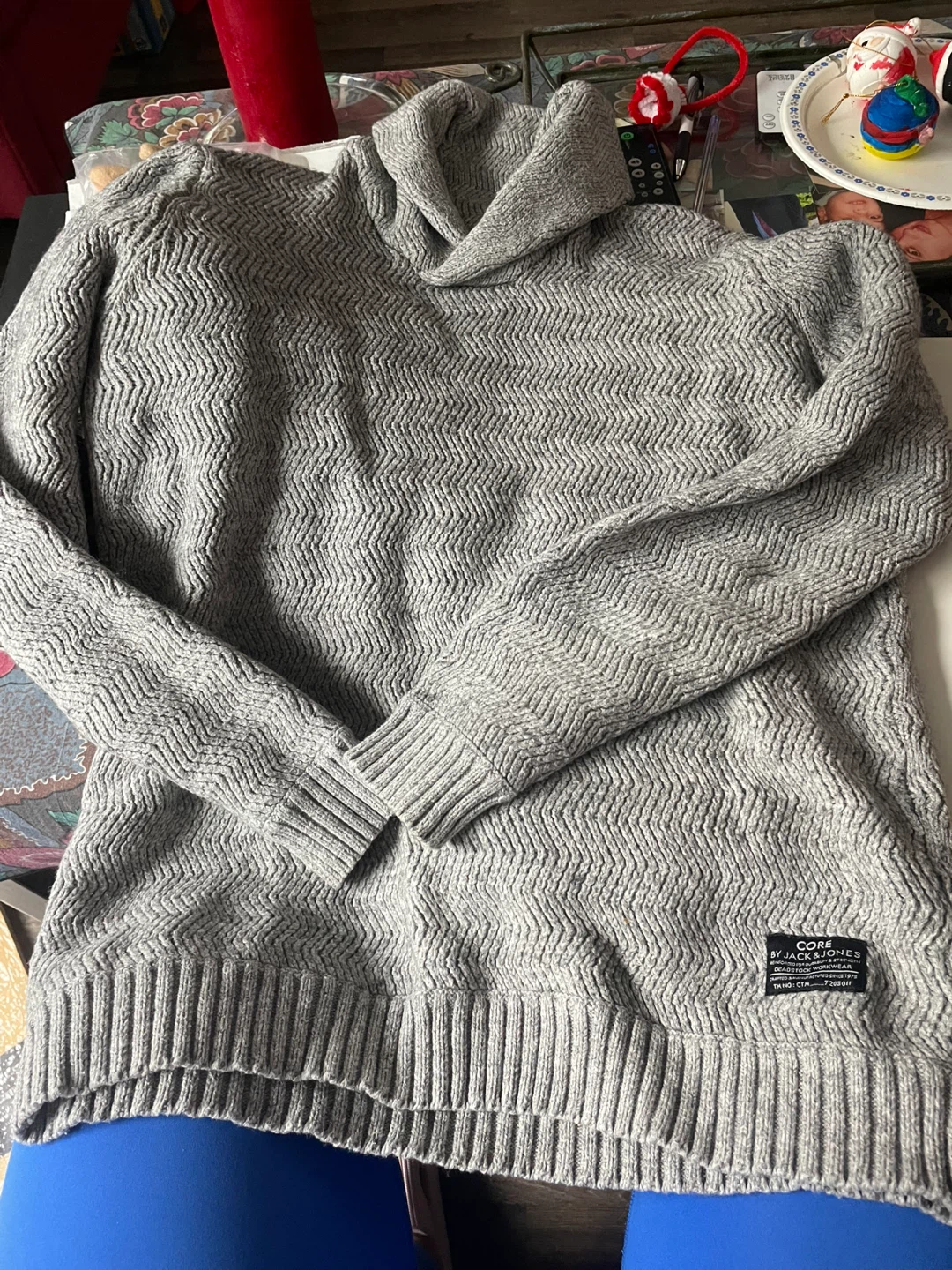 Jack & Jones Grey Knit Sweater - Size M