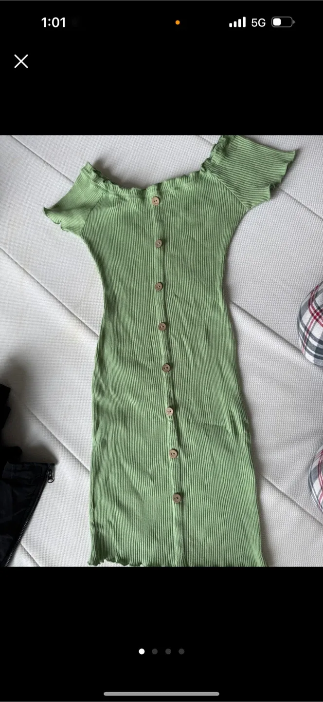 Green Button-Down Dress