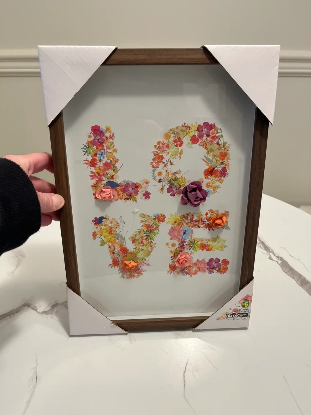 Dollarama Home Deco Love Floral Wall Decor - New