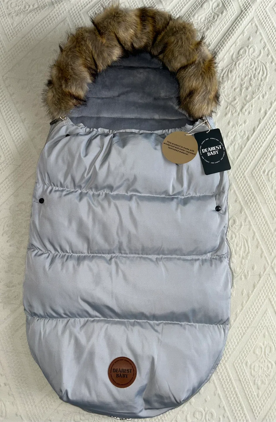 Dearest Baby Stroller Sleeping Bag- Gray (0-3years old)