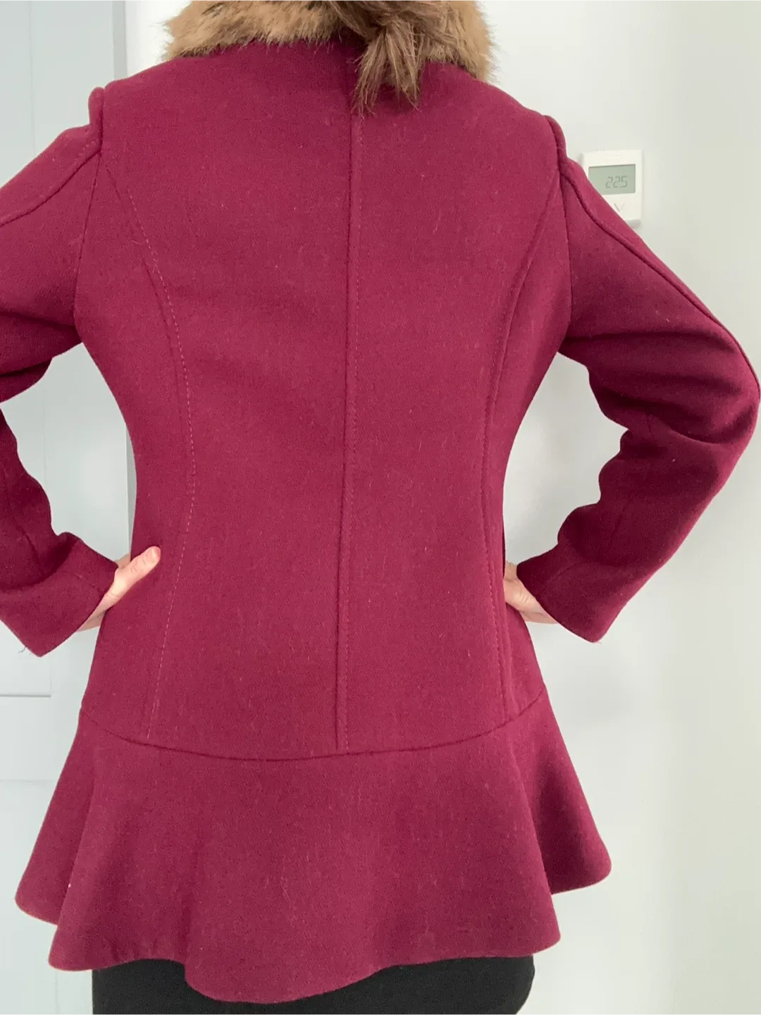 Kate Spade New York Peacoat w/ Faux Fur Collar - Size L/G image indicator(6)