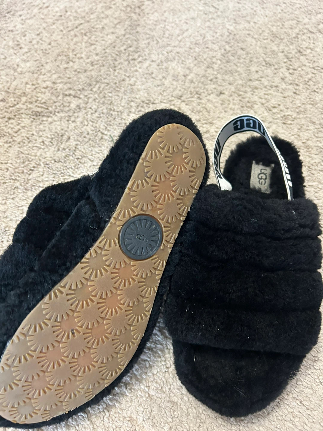 UGG Fluff Yeah Slides - Black - photo 2