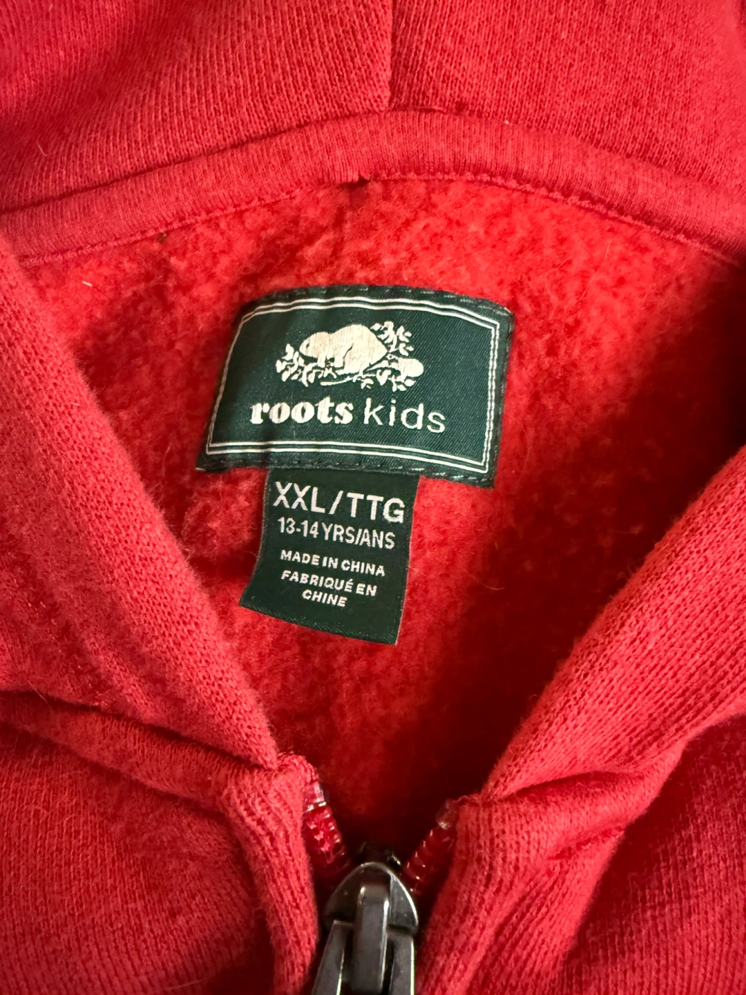 Roots Kids Red Full Zip Hoodie - XXL (13-14 YRS) - photo 4