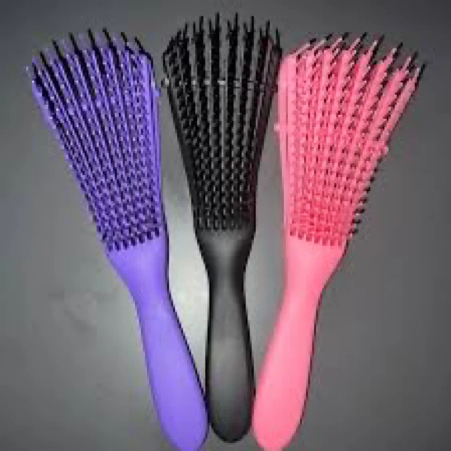 Detangling Hair Brush - Purple, Black, Pink