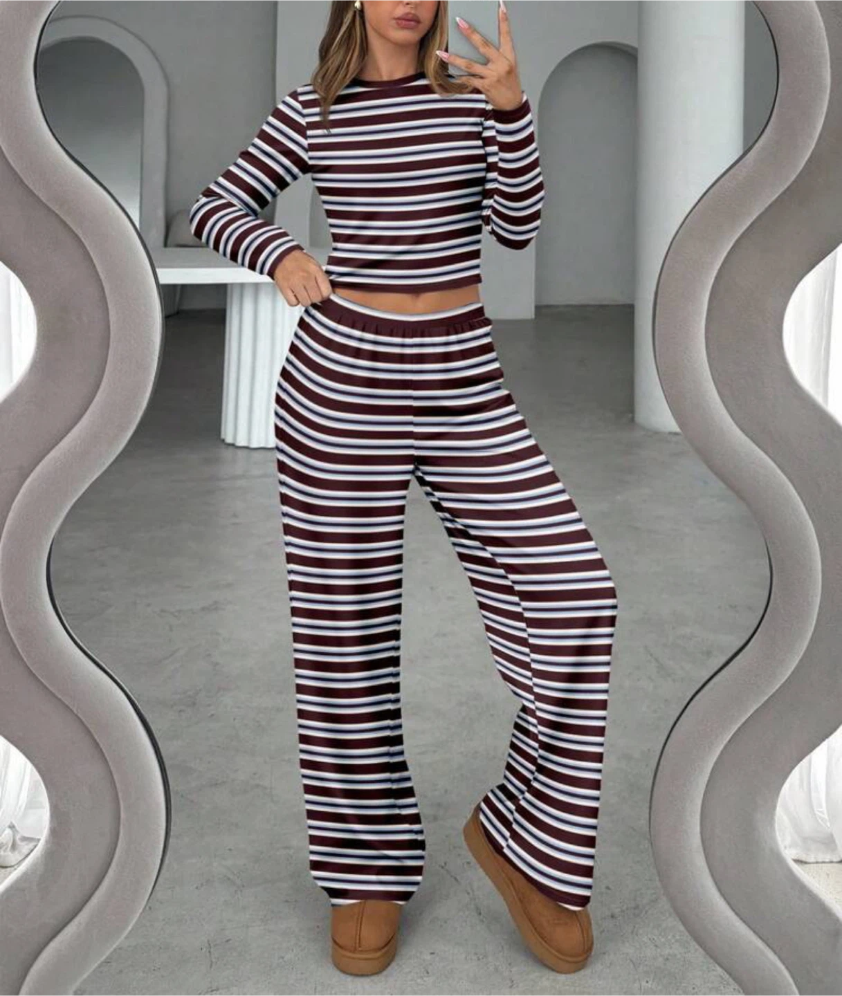 Striped Pajama Set - S - photo 2