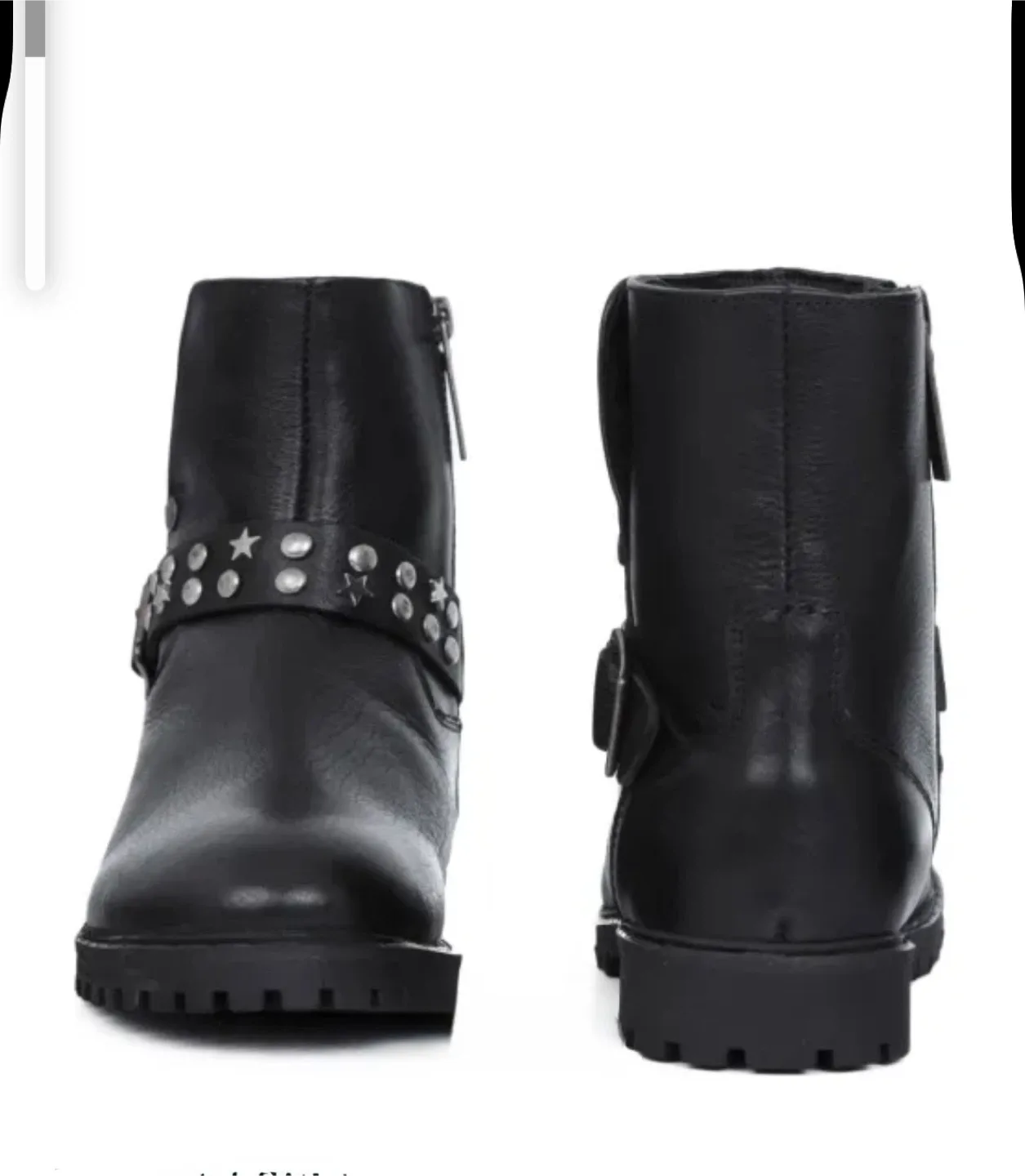 Black Leather Ankle Boots