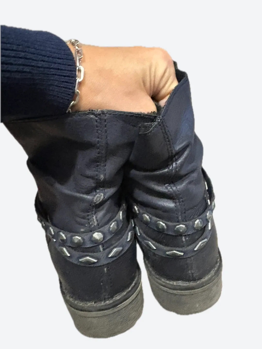 Black Leather Ankle Boots image indicator(3)