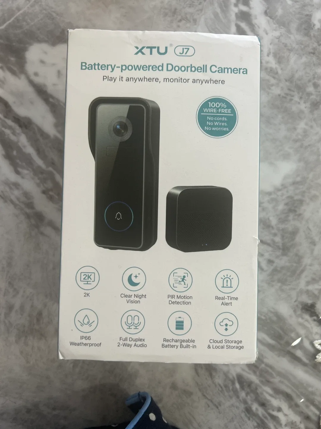 XTU J7 Battery-Powered Doorbell Camera - New in Box