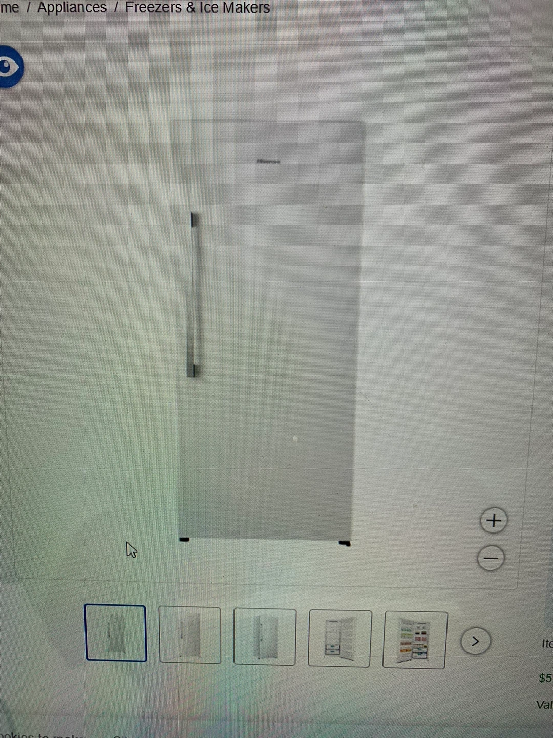 Hisense 21.2 cu ft White Upright Freezer - NEW!only 650/- - photo 3