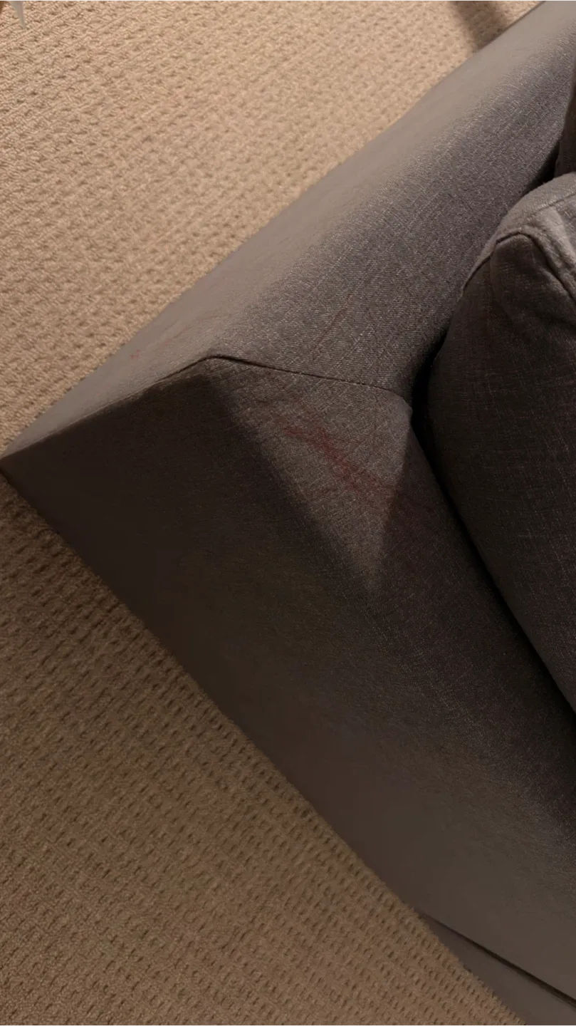 Grey Sectional Sofa - Some Stains image indicator(3)