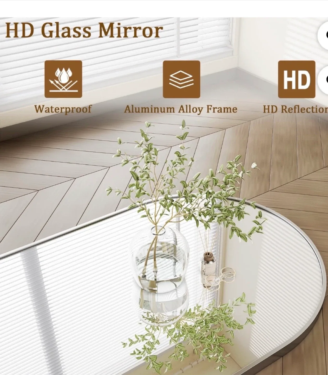 Arched Full Length Mirror - Sliver Frame image indicator(5)