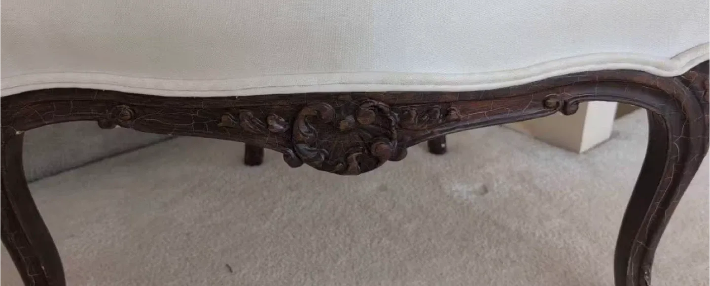 Antique Style White Armchair image indicator(3)