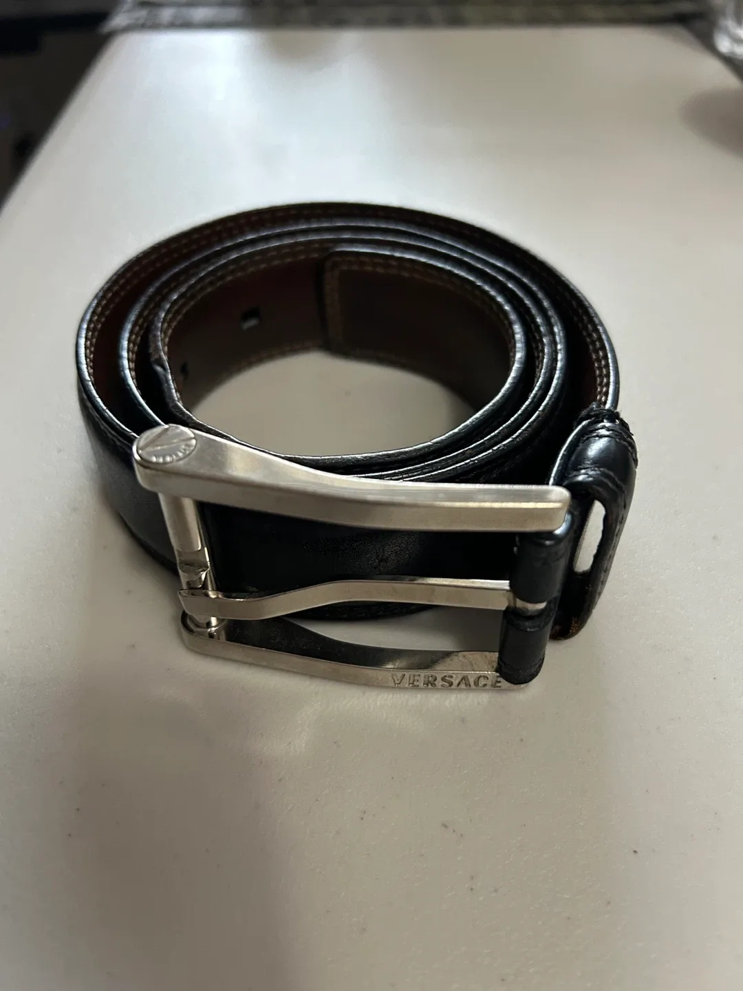 Moving sale- Versace Black Leather Belt