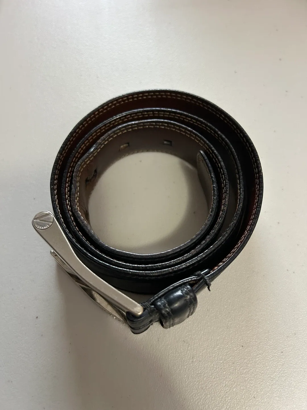 Moving sale- Versace Black Leather Belt image indicator(2)