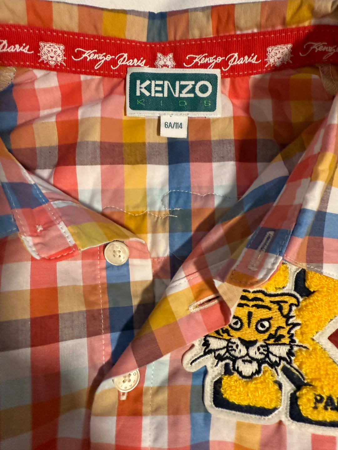 KENZO Kids Plaid Dress - girls Size 6 years - photo 3