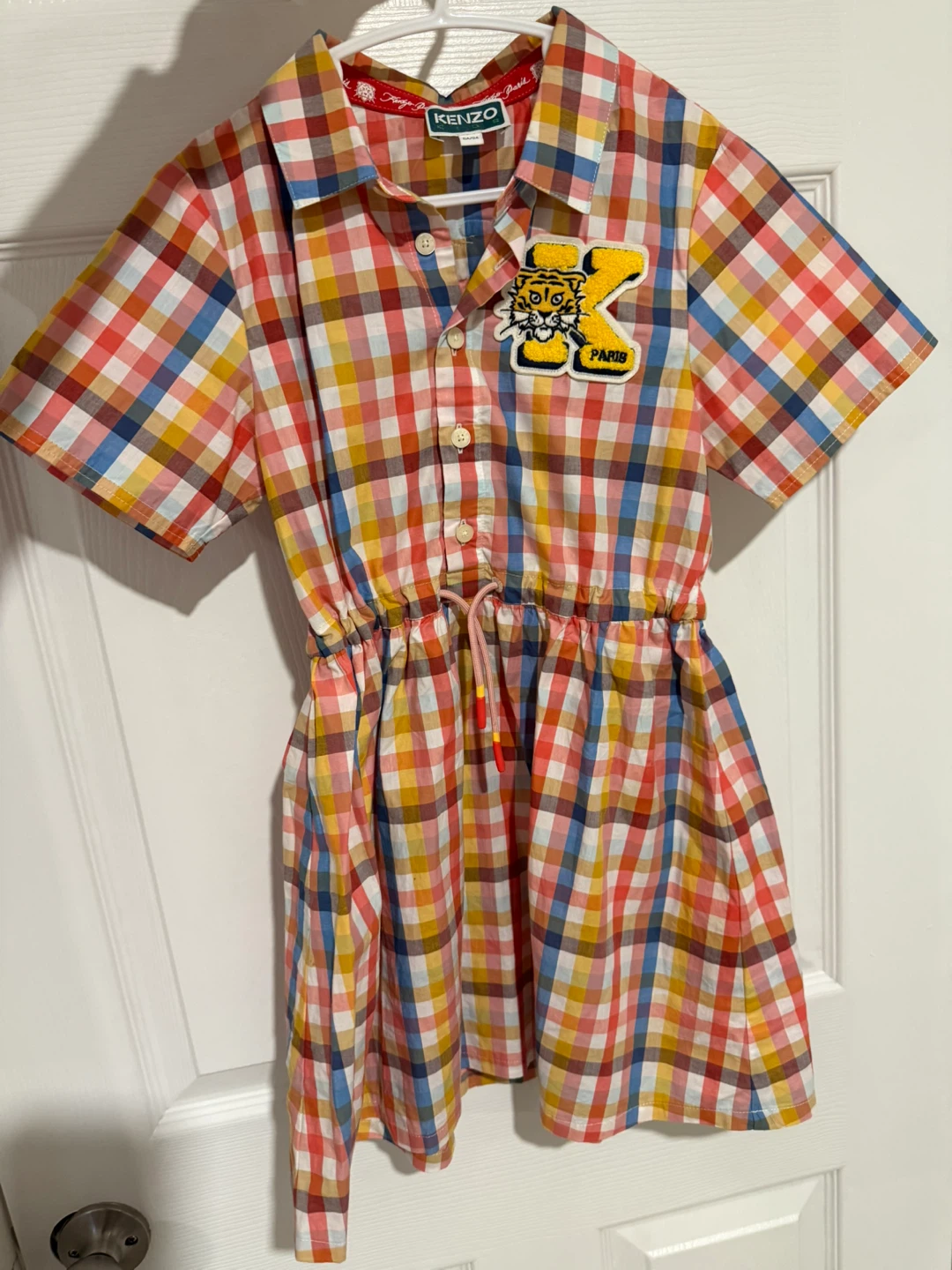 KENZO Kids Plaid Dress - girls Size 6 years