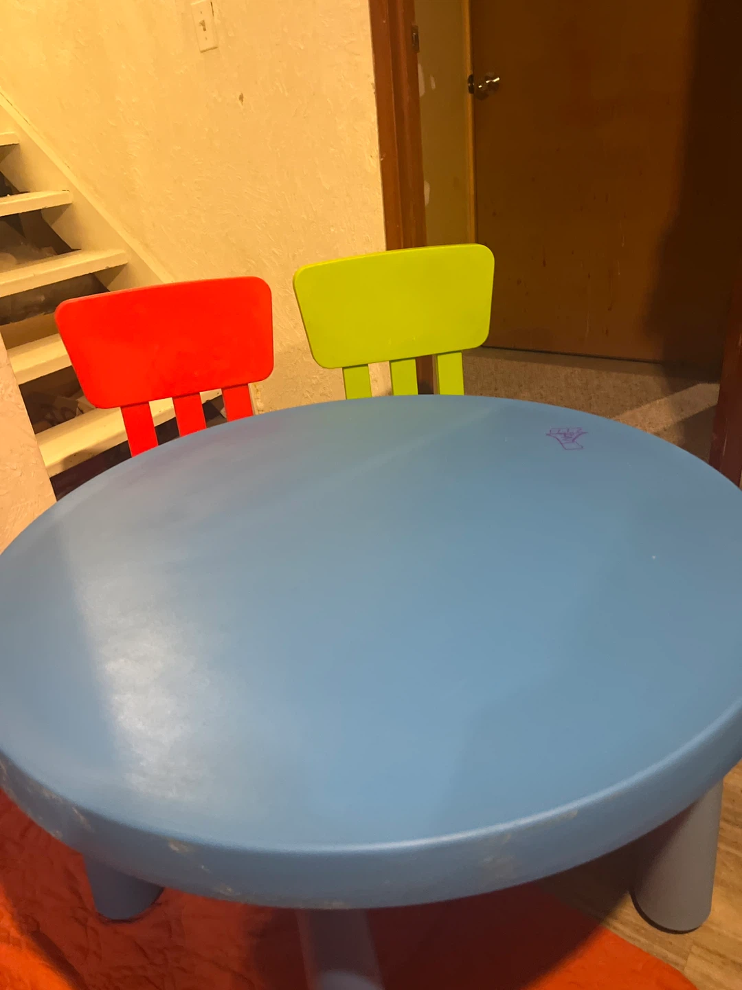 RPM Kids Table and Chairs Set - Blue, Red, Green