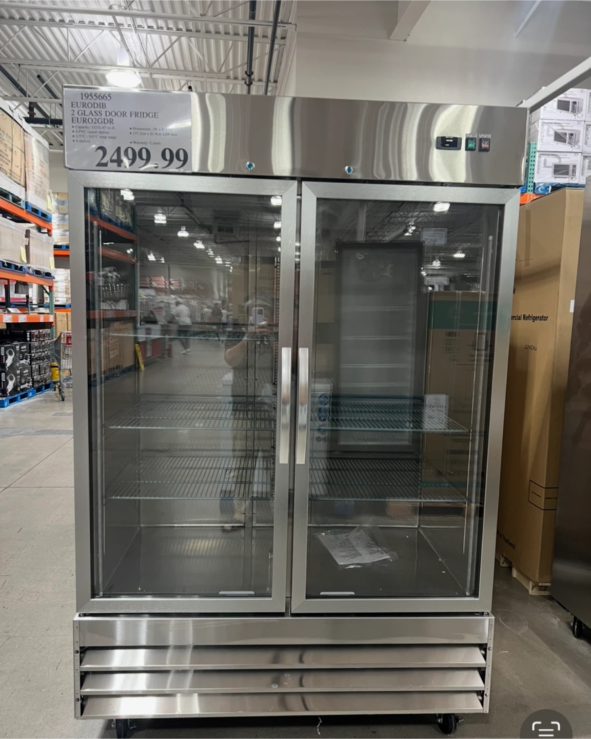 Eurodib 54 cu ft Commercial 2-Door Fridge - photo 2