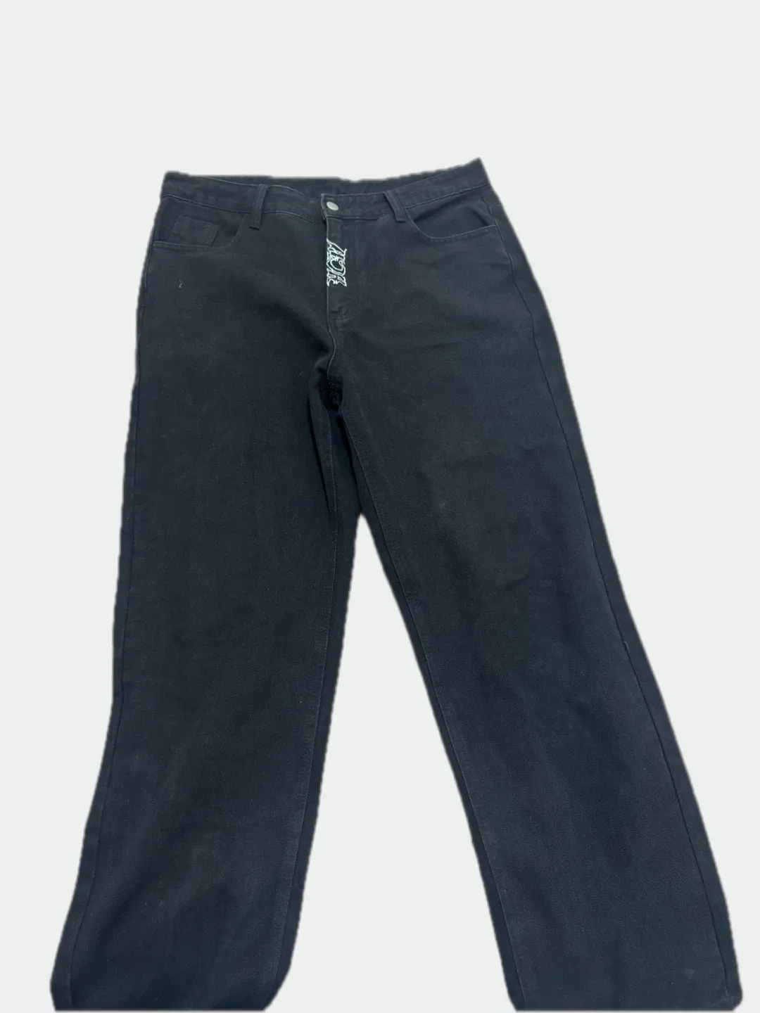 HCY Black Jeans with Skeleton Design image indicator(2)