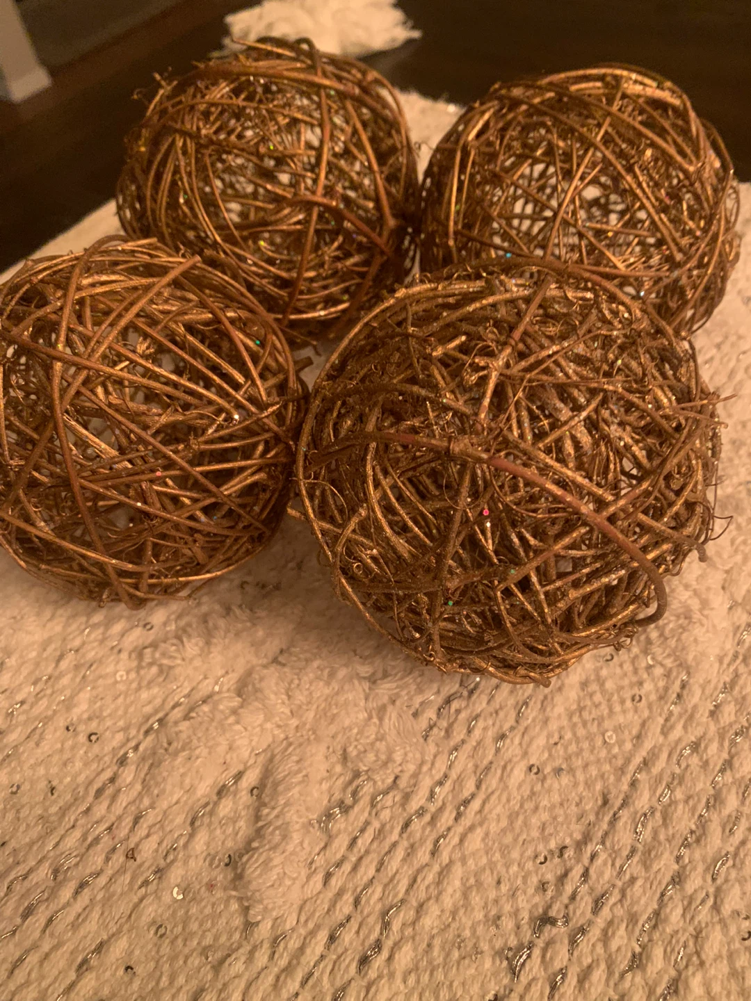Decorative Bronze Wicker Balls (Set of 4) - photo 2