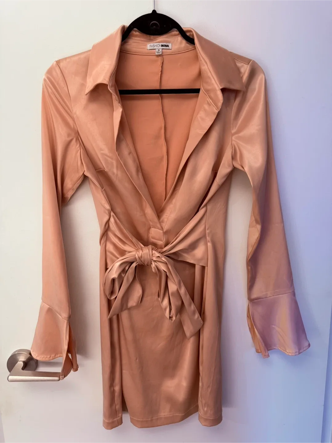 Fashion Nova Pink Satin Mini Dress