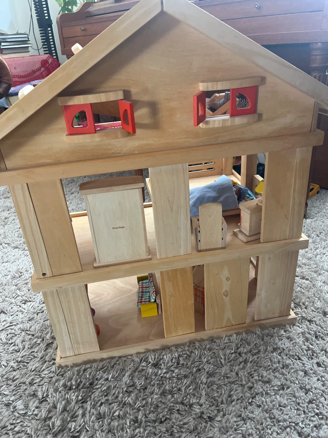 Plan Toys Wooden Dollhouse with Furniture - photo 3
