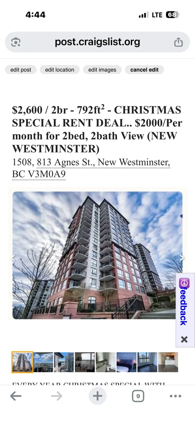 2 bedroom 2 bath Rental Top Floor Great  view