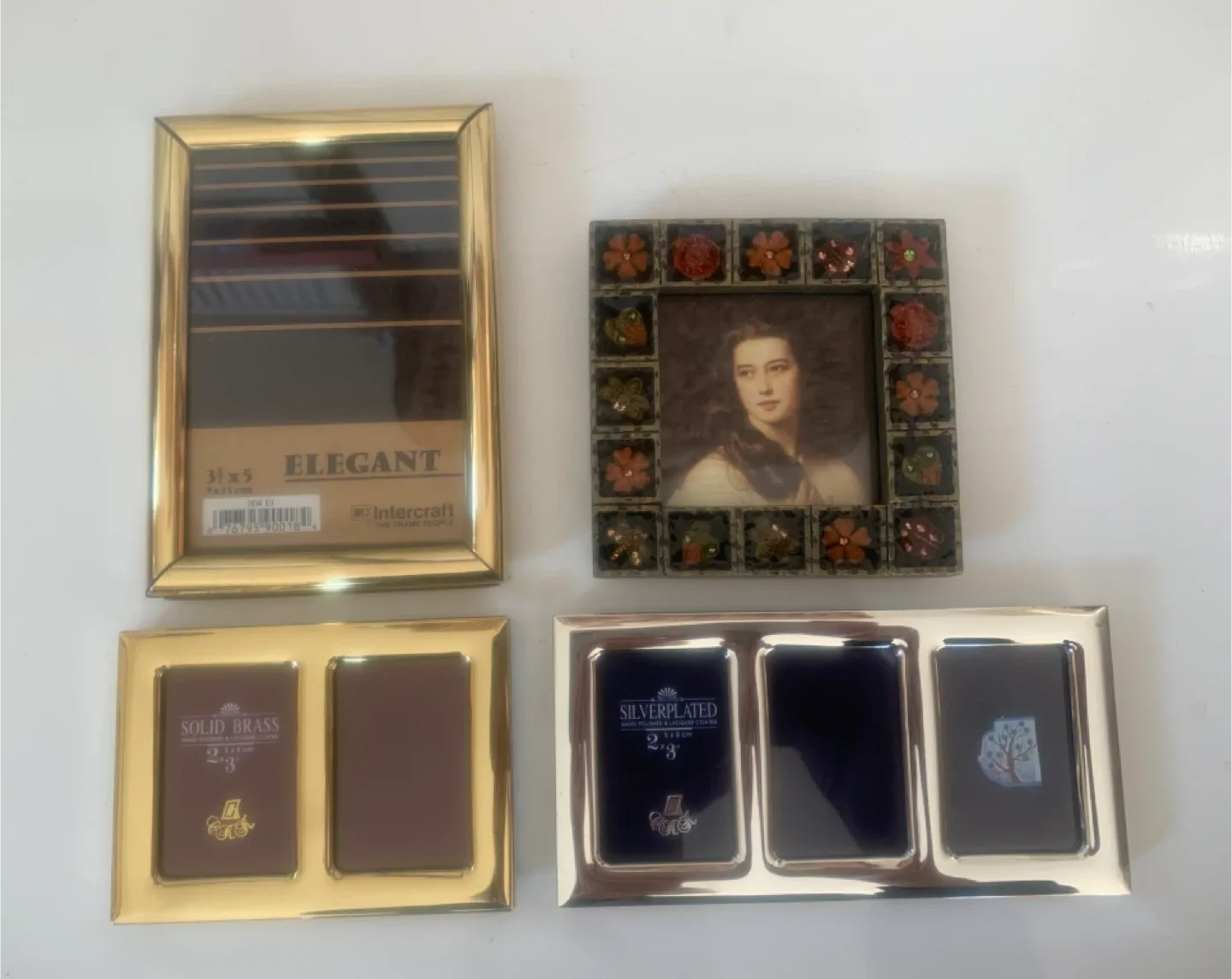 Assorted Photo Frames - Solid Brass, Silverplated, Floral image indicator(2)