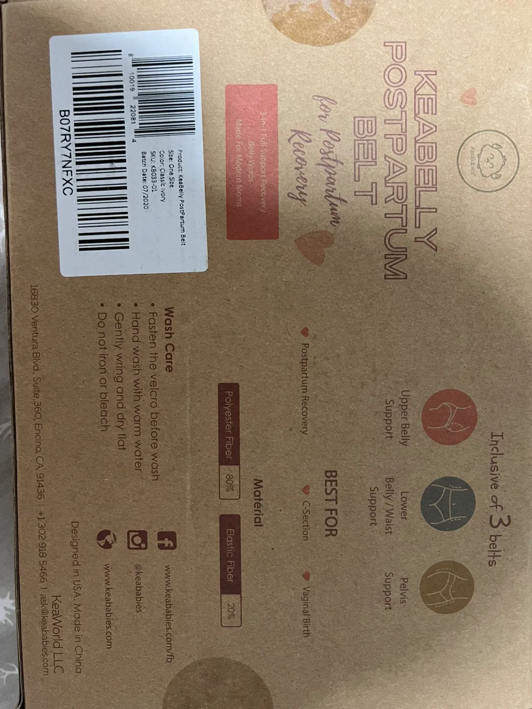 KeaBelly Postpartum Belt - 3-in-1 Recovery image indicator(2)