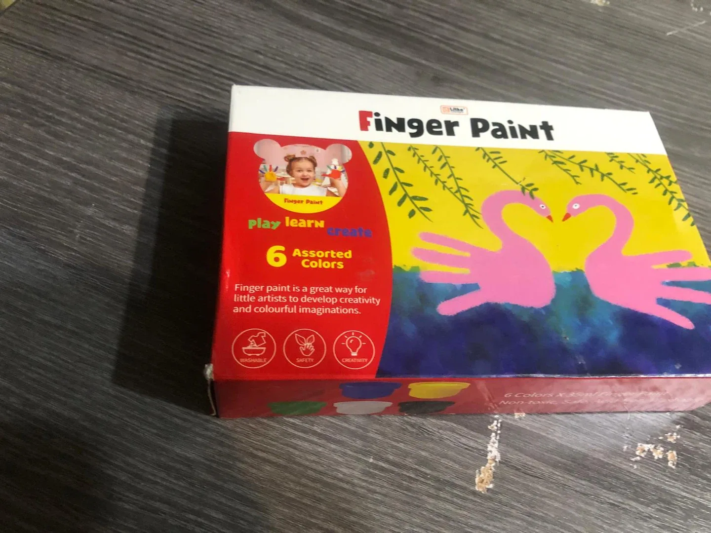 Finger Paint Set - 6 Assorted Colours